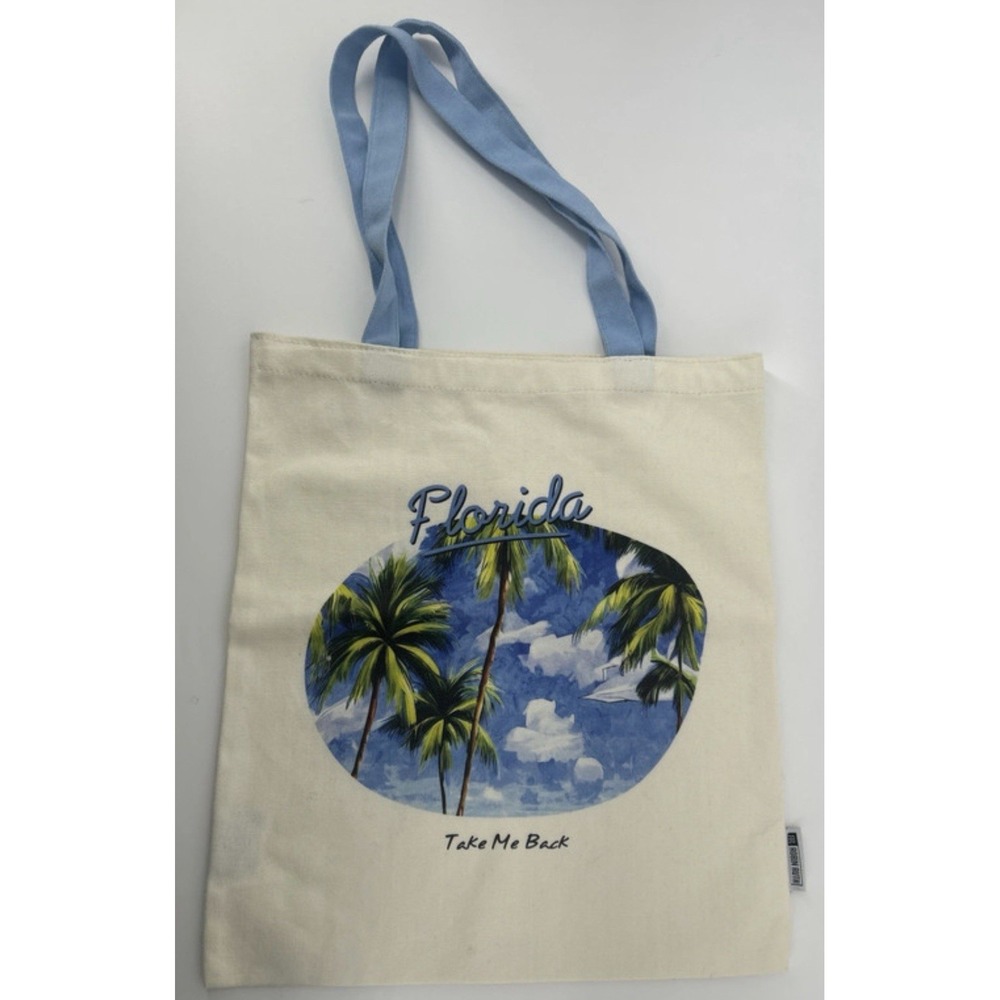 Florida Robin Ruth Canvas Tote Bag Y2K Vacation Coquette "Take Me Back" Vacay